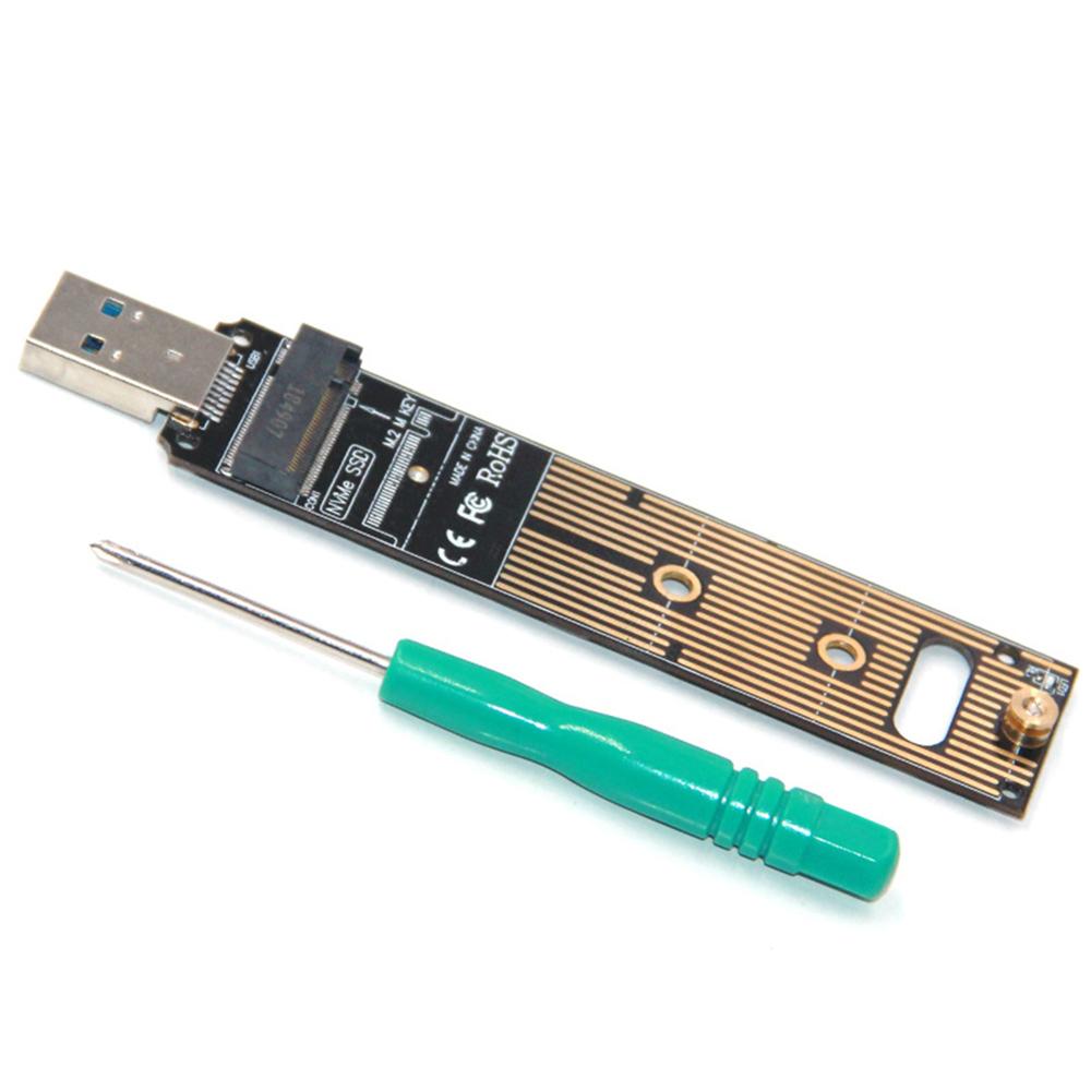 M2 nvme ssd-adapter pcie eksternt hårdt kabinet hdd-kort m .2 to usb 3.1 gen 2 10 gbps m nøgleadapter til 2242 / 2260 / 2280 ssd