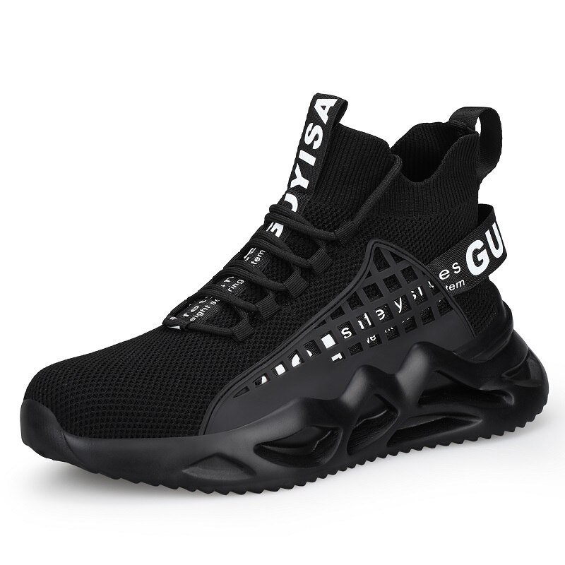 Ademend Mannelijke Veiligheidsschoenen Antislip Onverwoestbaar Mannen Werken Laarzen Stalen Neus Anti-Smash Bouw Licht Sneakers Voor man: 40