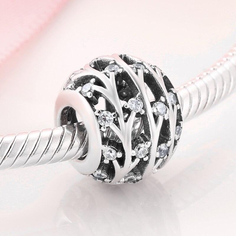 Authentic 925 Sterling Silver Bead Bow Crown hollow out Beads for Jewelry Making fit JIUHAO Bracelet Necklace Jewelry