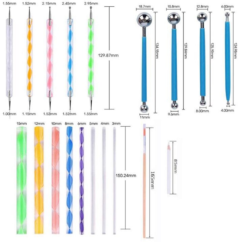 Zestaw narzędzi robić rozsianych mandali z 3 kartami-profesjonalne zestawy narzędzi robić malowania skał