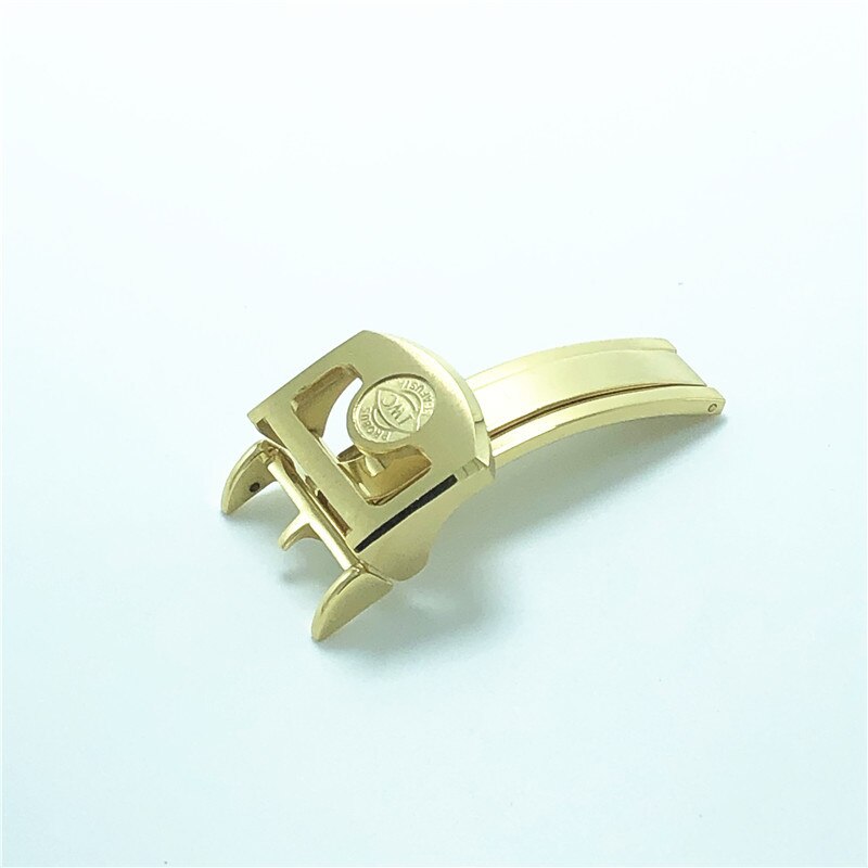 Horloge Accessoires Gesp Geschikt Voor Iwc Pilot's Horloge Button Solid Rvs Veiligheid Vlinder Polshorloge Gesp 18Mm: Default Title