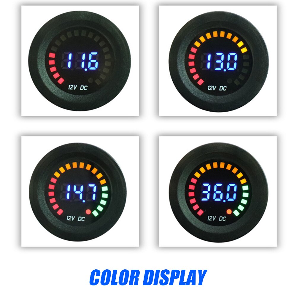 Led Digitale Voltmeter Volt Panel Meter Voor 12V Auto Motorfiets Panel Digitale Voltmeter Tester Monitor Voltmeter Meters