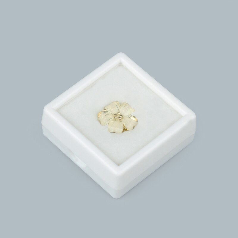 Zwart En Wit 4X4 Cm 1 Stks/partij Diamant Display Box Plastic Diamond Case Stone Doos Gem opslag Draagtas Organizer: White / 5cmx5cm