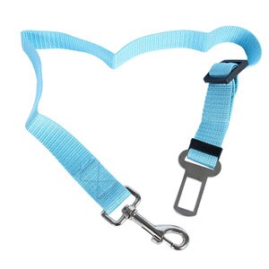 5 Kleuren Pet Veiligheidsgordels Hond Auto Veiligheidsharnas Terughoudendheid Lead Leash Reizen Clip: Blauw