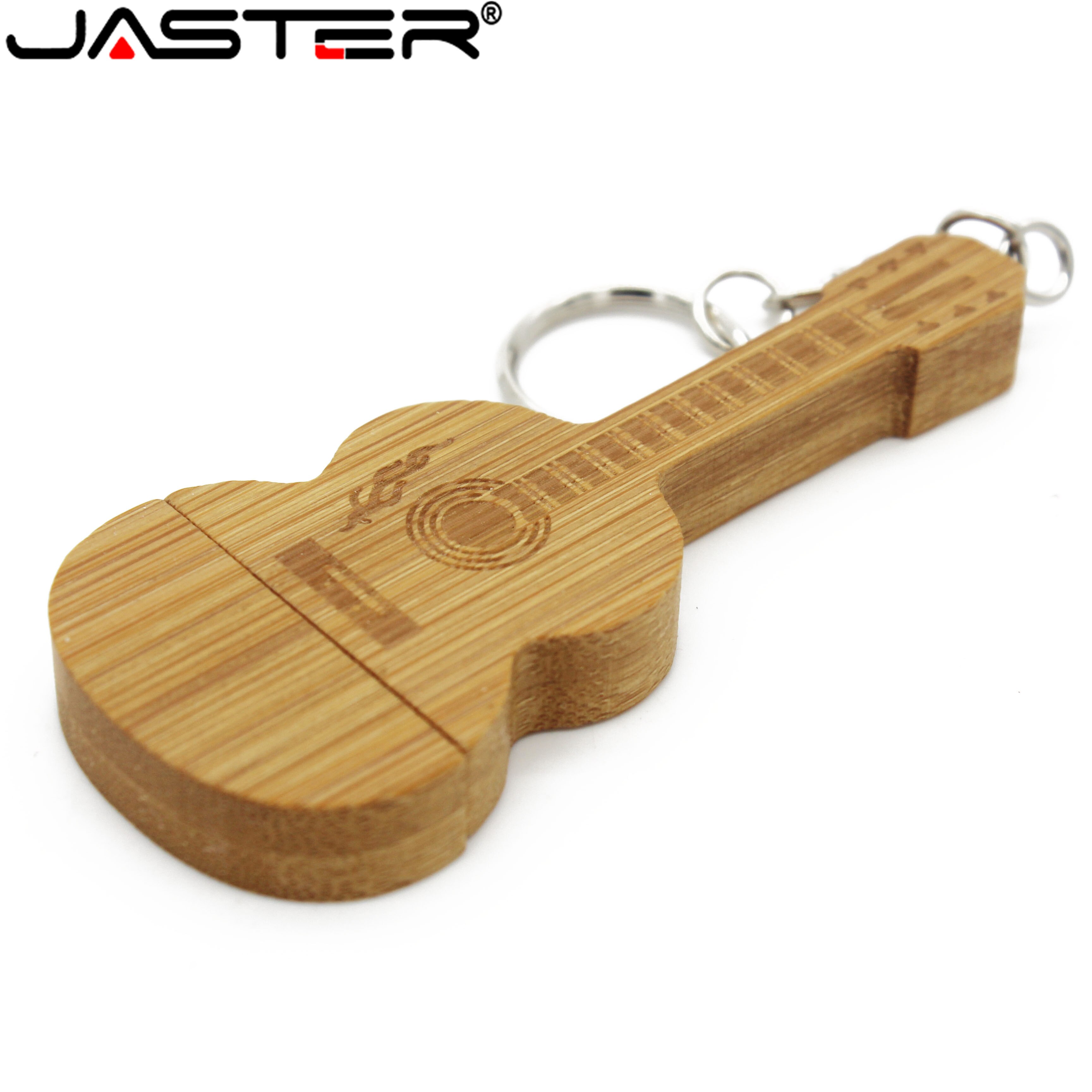 (Over 1 Pcs Gratis Logo) houten Gitaar Usb Flash Drive Pendrives Pen Drive 8Gb 16Gb 32Gb 64Gb Usb Stick Stick sleutelhanger