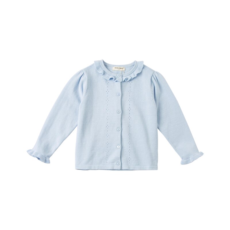 DKS16639 dave bella primavera neonate moda 5Y-13Y cardigan solido bambini cappotto bambino bambini maglione lavorato a maglia carino: 9Y (140cm)