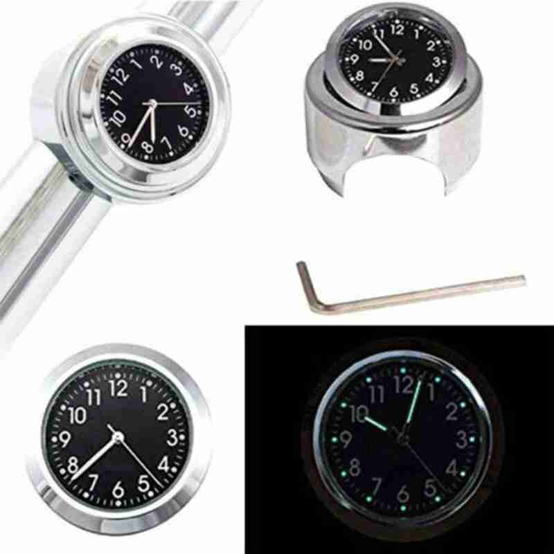 22-25MM Motorcycle Handlebar Clock Thermometer Moto Dial Accessories Mount Clock Handlebar Gauga Watch Thermometer Temp Mot