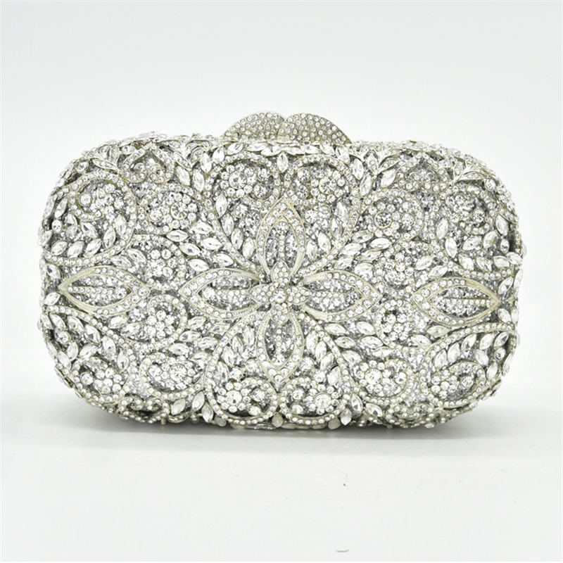 Dames Bridal Clutch Kronkelende Kleur Schoudertas Dames Shiny Avond Clutch