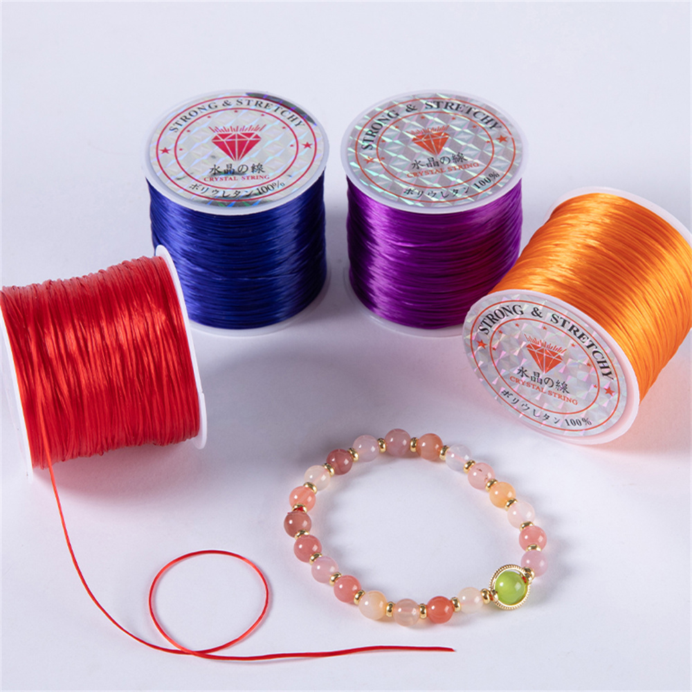 1 Roll/Lot 60M Sterke Elastische Kristal Kralen Koorden Voor Armband Ketting Stretch Draad Koord String Diy Sieraden Maken
