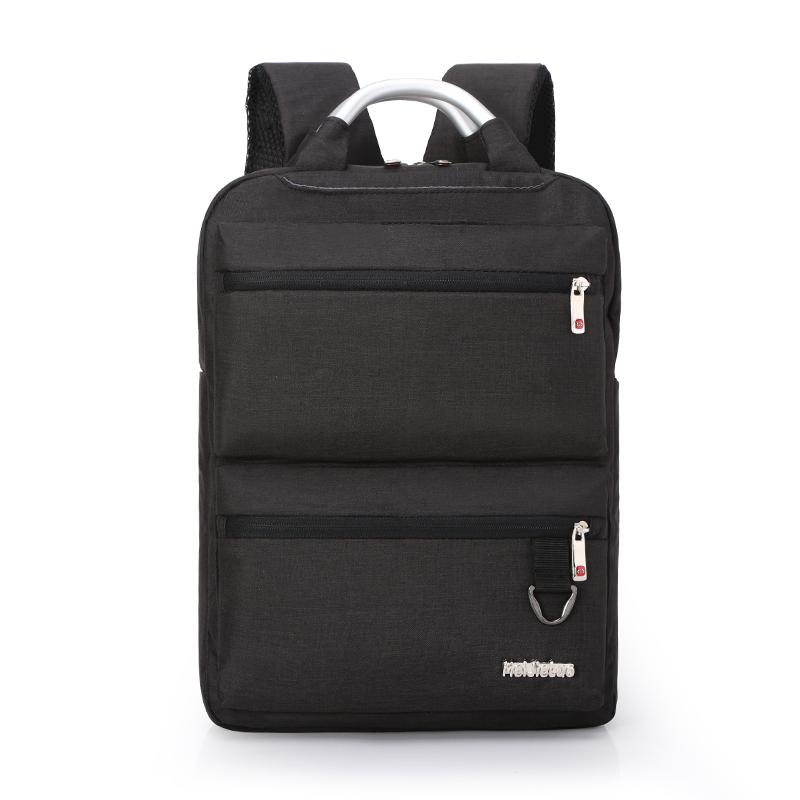 Backpack Men Backpack travel business backpack waterproof laptop Backbag Mochilas Male casual student backpack: Black