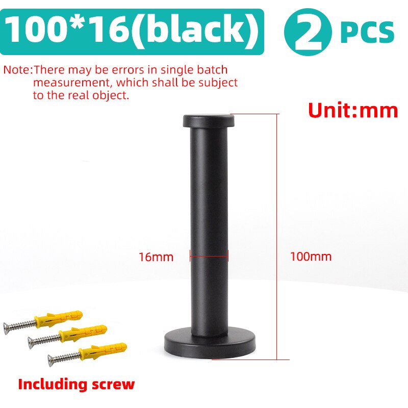 Robe Haak Muur Haak Handdoek Haak Voor Badkamer Rvs Kapstok Roestvrij Haak Hanger Voor Keuken Hardware: 100-16(black)