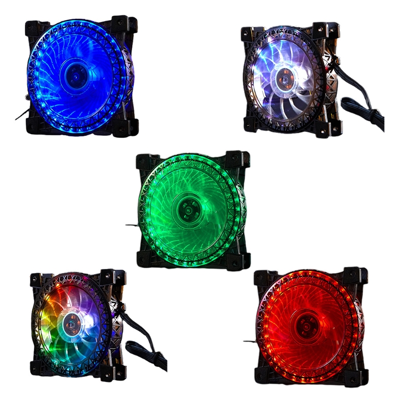 120mm Computer Cooling Fan RGB Case Fan Adjustable High Performance Silent Control Chassis Radiators 4Pin + 6Pin