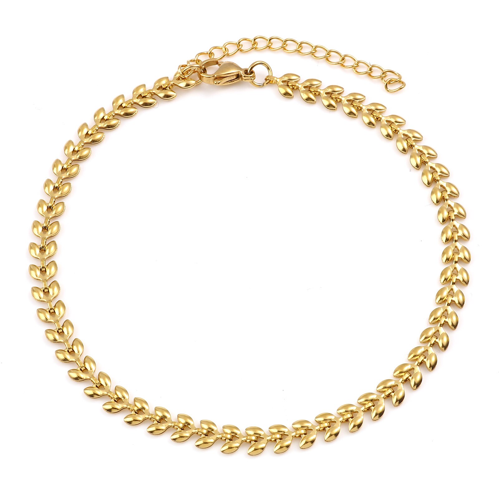 Tobillera de estrella de acero inoxidable para mujer, joyería para el pie, cadena chapada en oro, pulsera, accesorios de de cumpleaños: 02