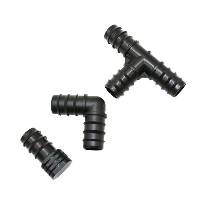 25mm Garden hose tee elbow plug End water splitter DN20 hose 3-way garden irrigation barbed drip irrigation fittings 2pcs