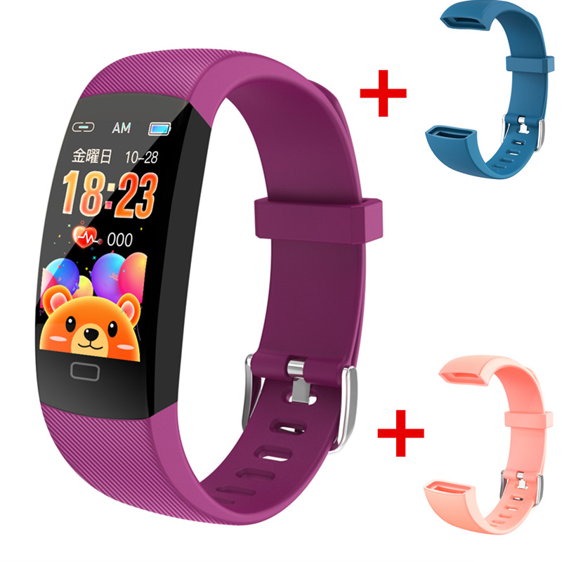 Pulsera inteligente F64T, dispositivo resistente al agua IP68, con monitor de temperatura corporal, frecuencia cardíaca, presión arterial y oxígeno, novedad de 2022: purple blue pink