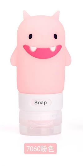 Bærbar tegneserie bjørn pingvin dyr silikon reiseetui arrangør sjampo dusj gel krem oppbevaring gjenfyllbar flaske