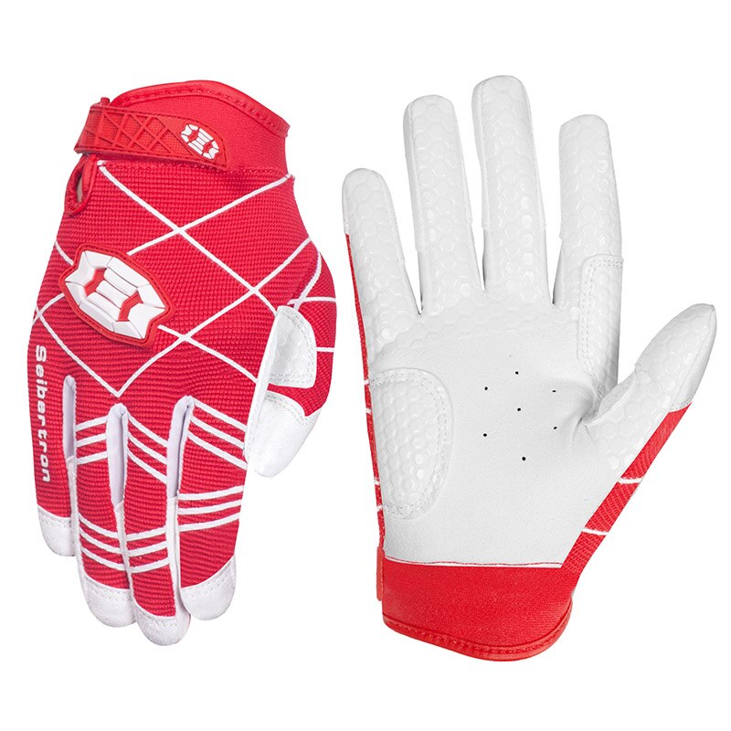 Seibertron Jeugd/kind Honkbal/Softbal Hitter Handschoenen/Batting Handschoenen-1 paar: Rood / Xs