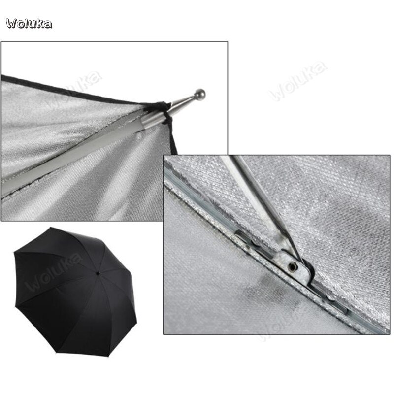 40 pouces parapluie réfléchissant extérieur noir argent monocouche studio lampe top flash photographie photo parapluie CD50 T07