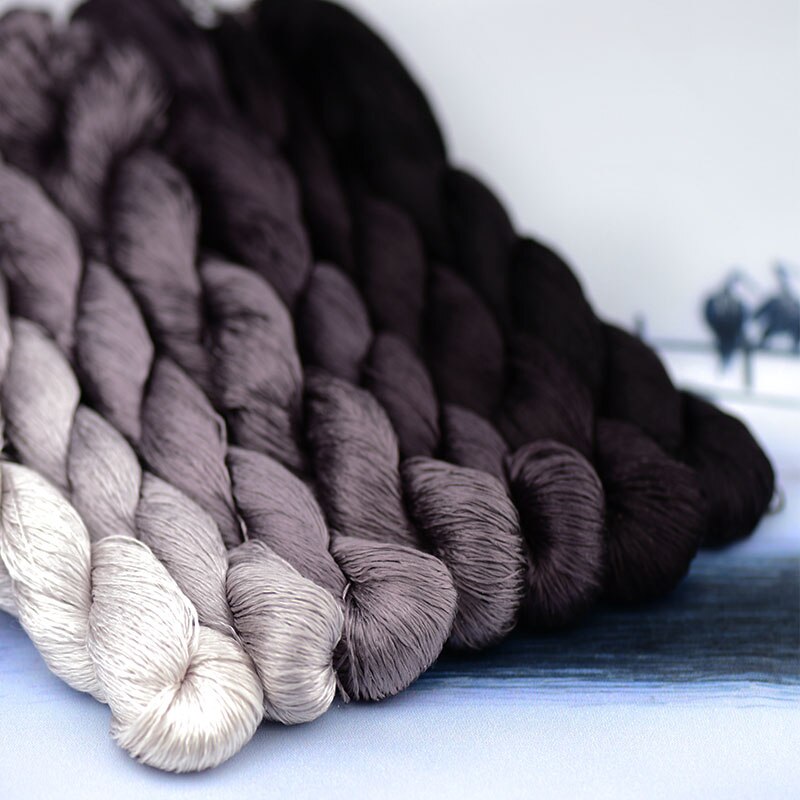 silk embroidery thread / 100% silk thread /hand embroidery embroider cross stitch/purplish brown series/7 pure colors: 7 colors