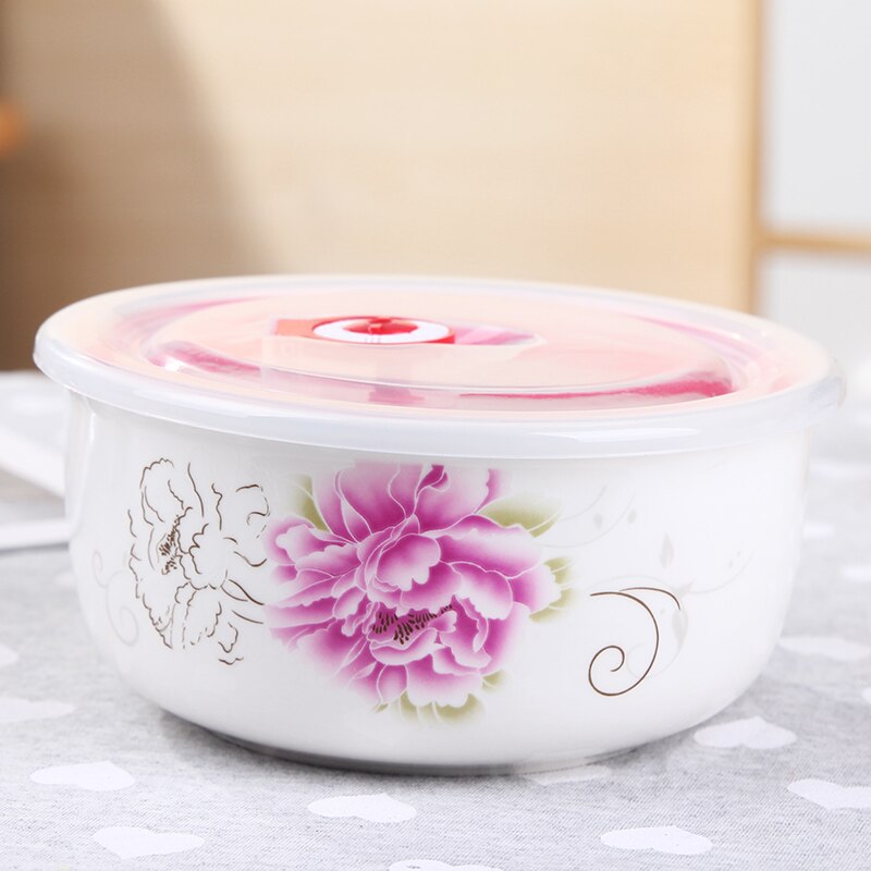 Knochen China Mikrowelle Schüssel Studenten sofortig-nudeln Schüssel 750 ML Abdichtung lunchbox: a