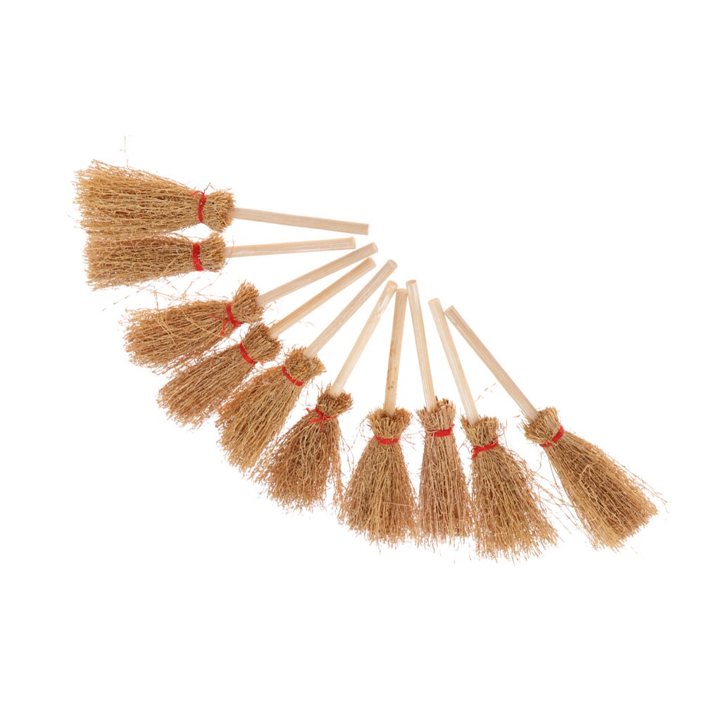 1/12 puppenhaus Miniatur Bambus Besen einstellen Puppe Haus Haushalt Reinigung Werkzeug