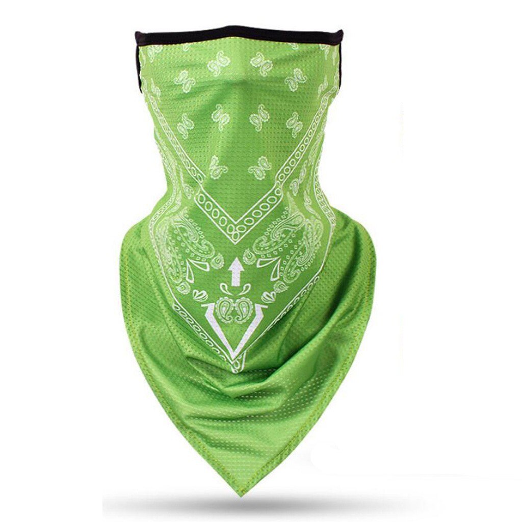 Kobiety twarz szaliki mężczyźni wydrukowano twarz szalik chustka ucha pętle kominiarka szyi getry dla obu płci wiatroszczelna zawinąć szalik # BL2: zielony 