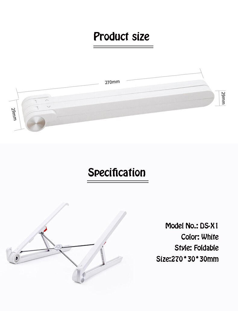X1 Opvouwbaar 11-15.6 inch Laptop Houder Ultra Licht Notebook Stand Draagbare Laptop Ondersteuning
