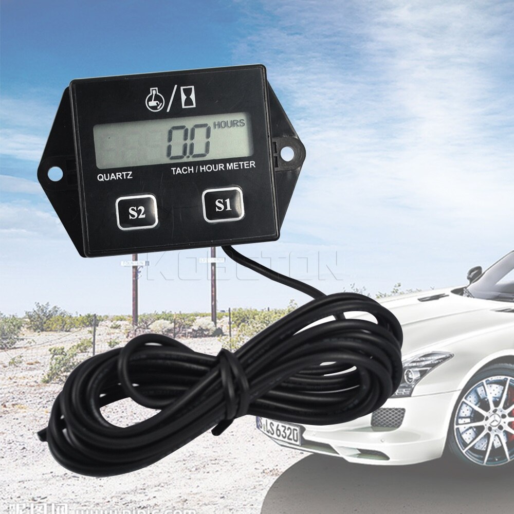 Lcd Digitale Urenteller Toerenteller Tach Urenteller Toerenteller Voor Buitenboordmotor Grasmaaier Motocross Motorfiets Marine