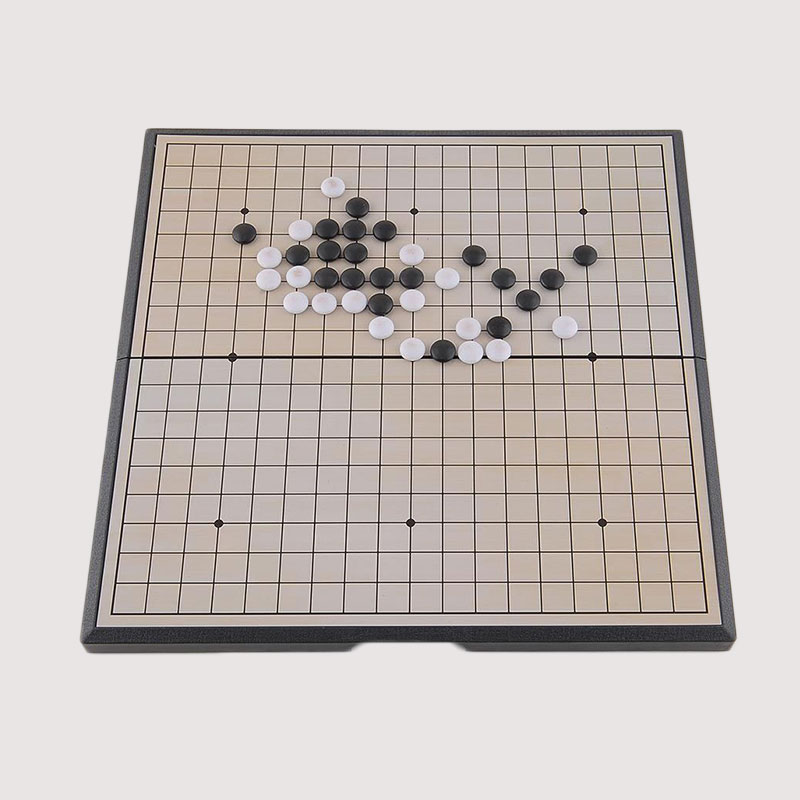 Juego plegable de gran de Go WeiQi Baduk, juego completo de piedra 18x18, juego completo de tamaño Go Board, accesorios deportivos para interiores