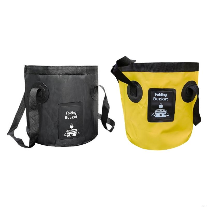 652F MultiPurpose Foldable Pails Bucket Portable Folding Bucket Travel Basins for Hiking, Camping and Outdoor Survival