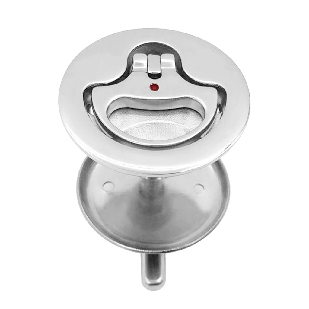 2 inch 52mm Boat 316 Stainless Steel Flush Mount Pull Hatch Cam Latch Lift Handle with Back Plate, Silver