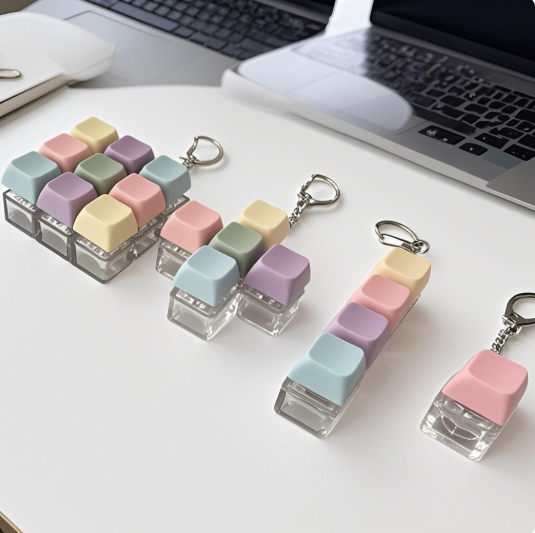 Finger Tastatur Kappen Spielzeug 1/4/5/9 Tasten Mechanische Tastatur Achse Tester Geschmack Keycap Schlüsselbund Tastatur Schlüsselbund Spielzeug