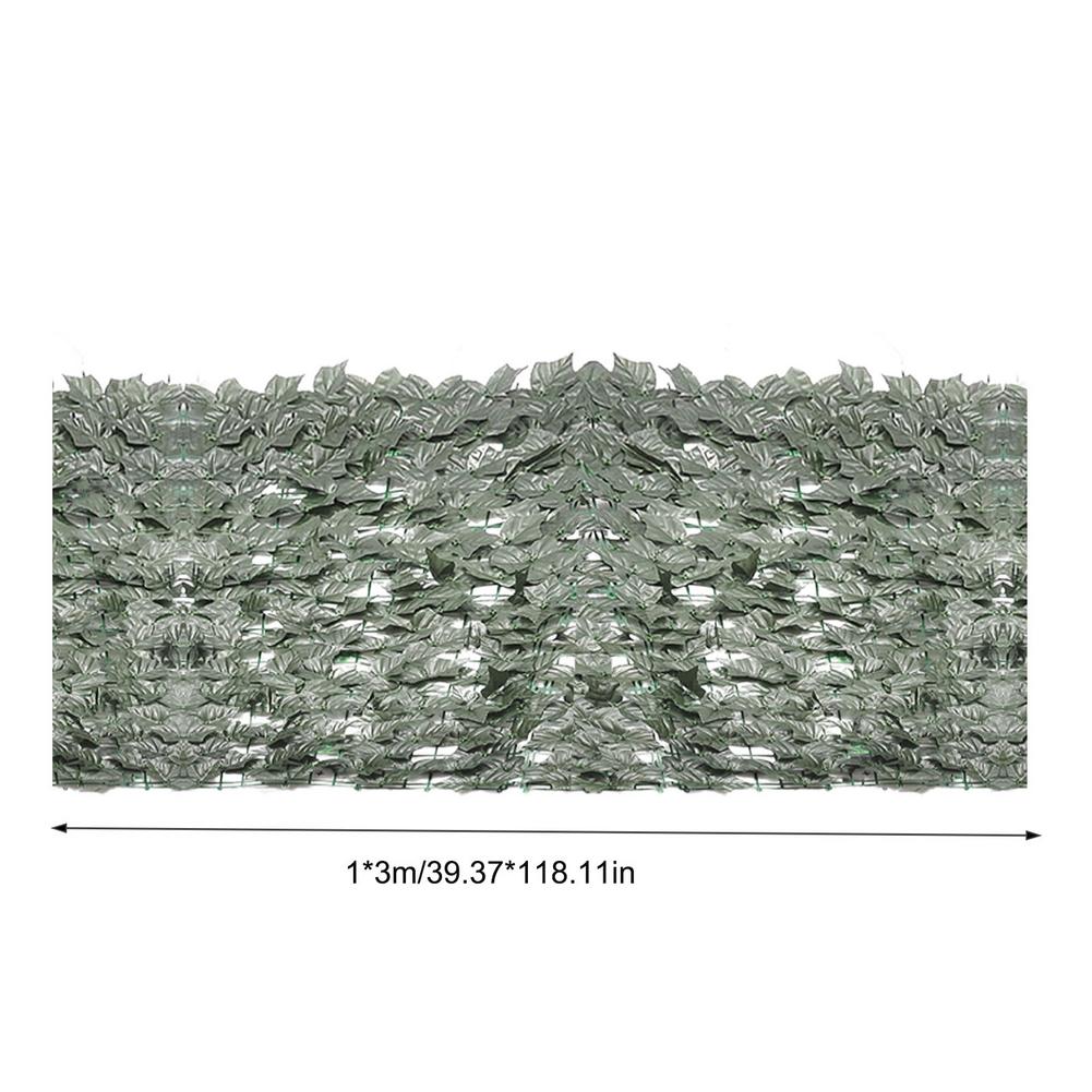 1*3M Artificial Ivy Leaf Hedge Screening Green Leaf Privacy Fence Environmental Protection Odorless Natural without Fading: D