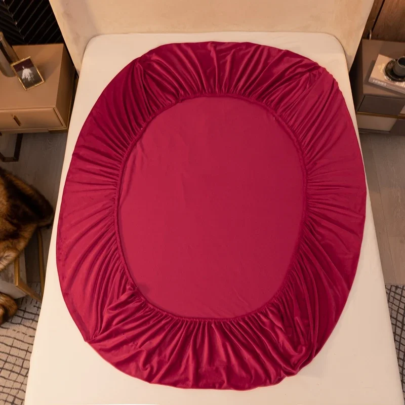 Sábana bajera de franela, Sábana doble de terciopelo, Funda de colchón gruesa, tamaño Queen/King 120/150/180 (funda de almohada vendida por separado)