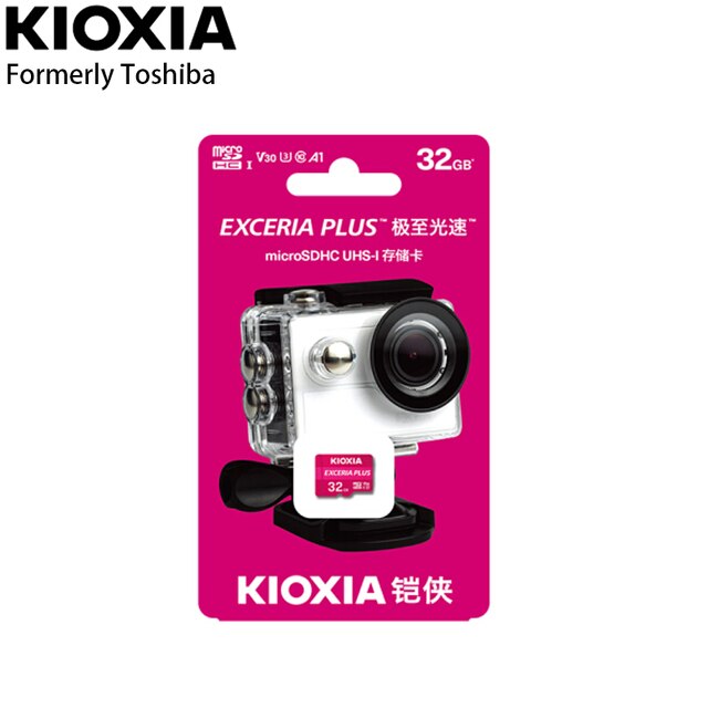 KIOXIA EXCERIA PLUS Hight speed TF Memory card 32GB 64GB 128GB 256GB Formerly Toshiba Memory card UHS-I U3 Class: 32GB