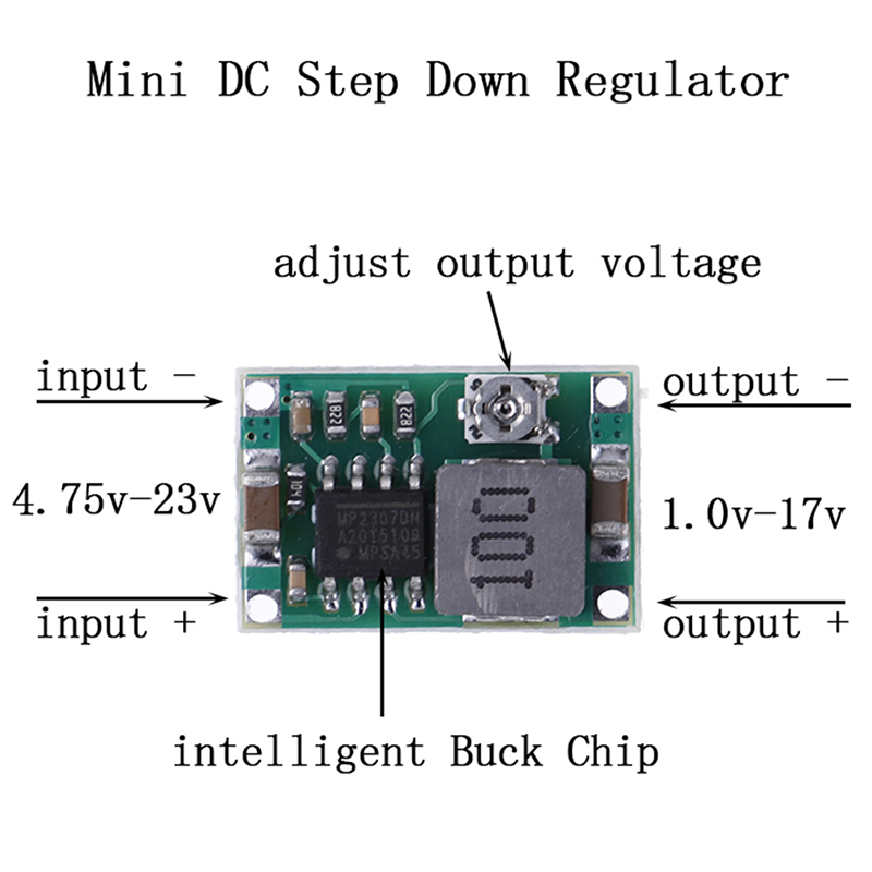 3A MINI DC-DC STEP DOWN CONVERTER VOLT REGULATOR 5V-23V TO 3.3V 6V 9V 12V