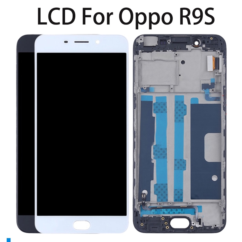 5.5" Super AMOLED LCD For OPPO R9S CPH1607 R9sk LCD Display Touch Sreen Digitizer Replacement Assembly Parts with Frame White