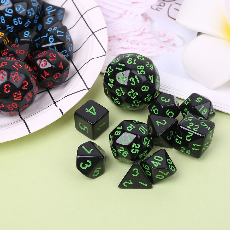 10 stk/sæt spilterninger flersidede terninger blande festspil klub voksne børn til dungeon d & d spil