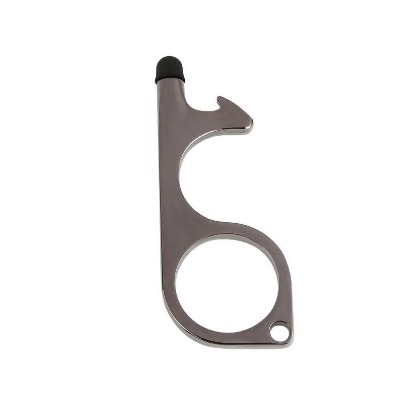 Beer Trigger Touch Screen Key Chain Anti Contact Door Opener No Touch Key Non-contact Open Door Handle Elevator Tool Keychain: 02