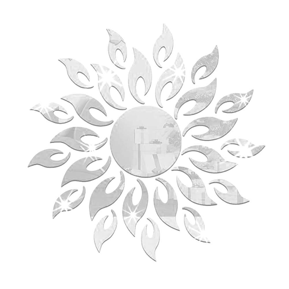 DIY 3D Wall Sticker Sun Shape Acrylic Mirror Stick... – Vicedeal