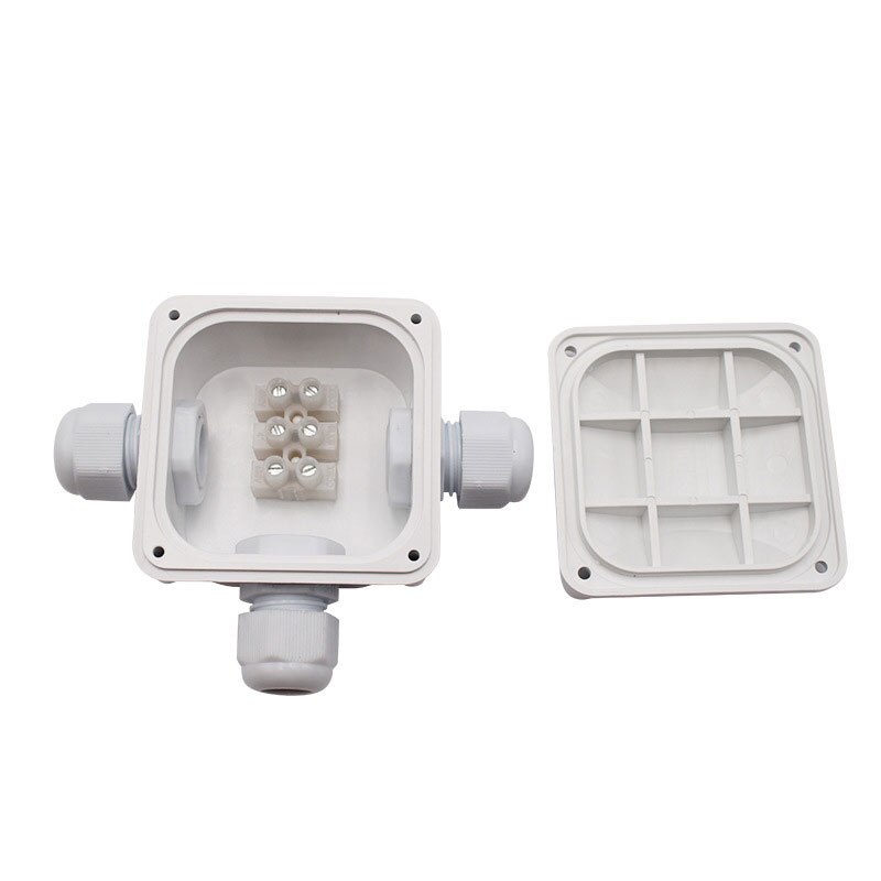 2 stk t type koblingsboks  ip67 flerveis plast elektrisk koblingsboks boks kabel ledning kobling proectt