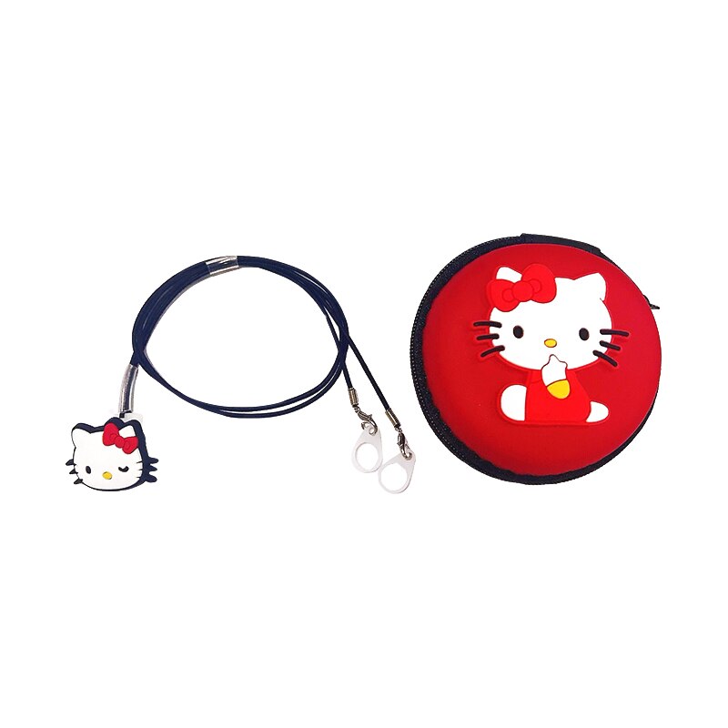 Kids BTE Hearing Aid Clip Safety Line Otoclip for Preventing Falling and Loss Binaural: red kitty