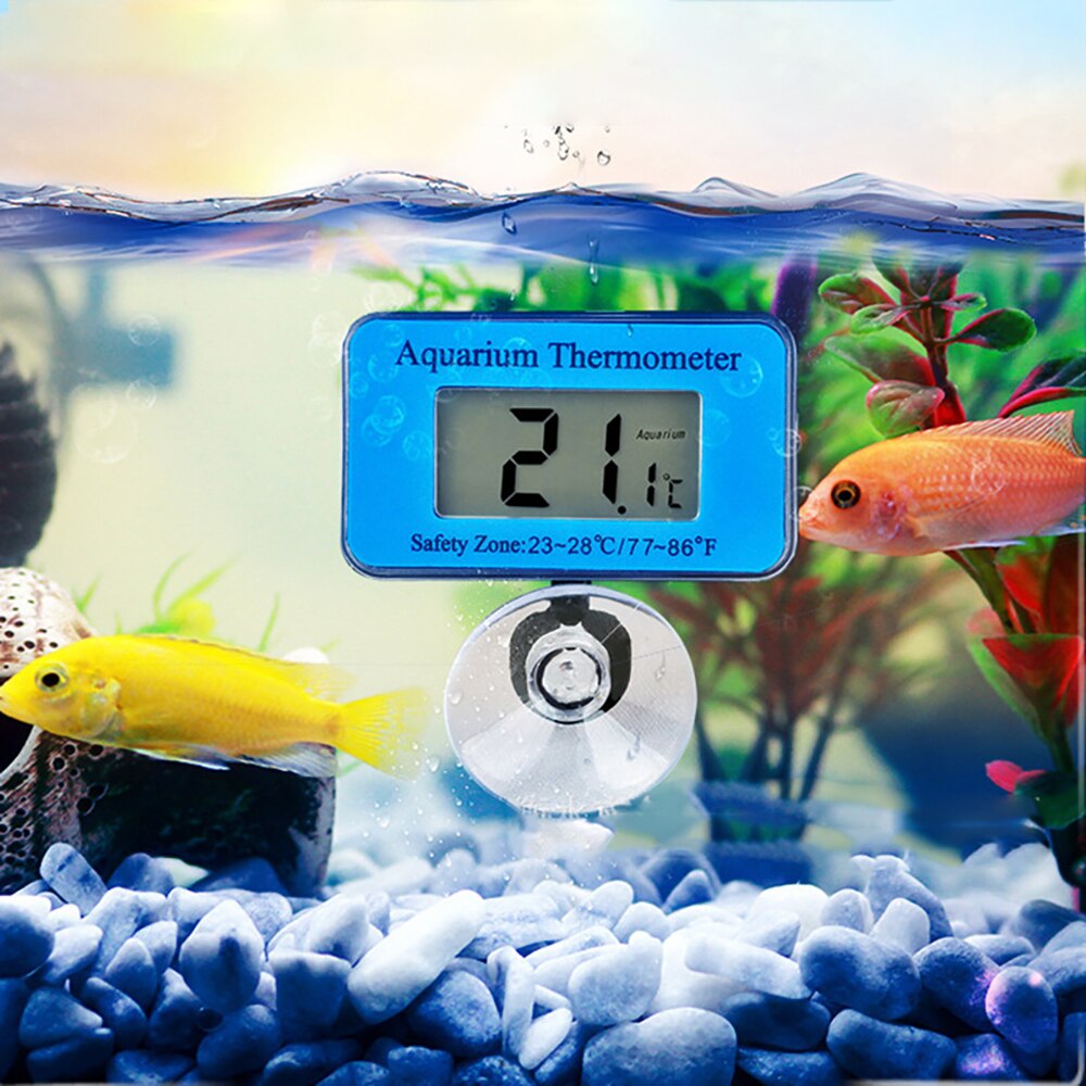 Zuignap Fish Tank Thermometer Duiken Thermometer Met Zuignap Waterdichte Digitale Aquarium Aquarium Thermometer