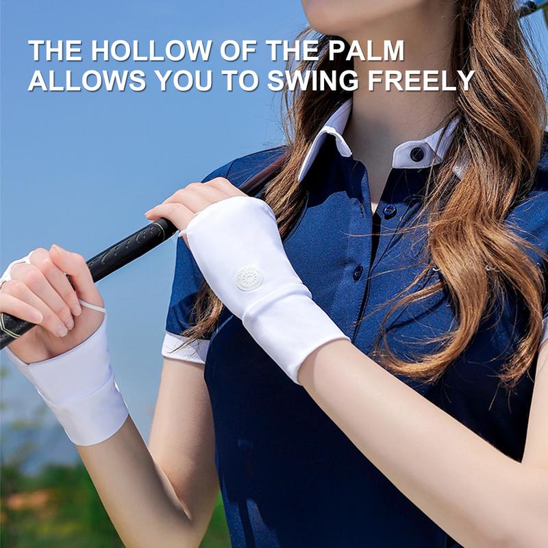 Halbe Golf handschuhe Golf handschuh Sonne UV Schutz Golf offen gefingert Eis Seide Sonnenschutz halb cool und atmungsaktiv für Frauen Tropfen Hüfte