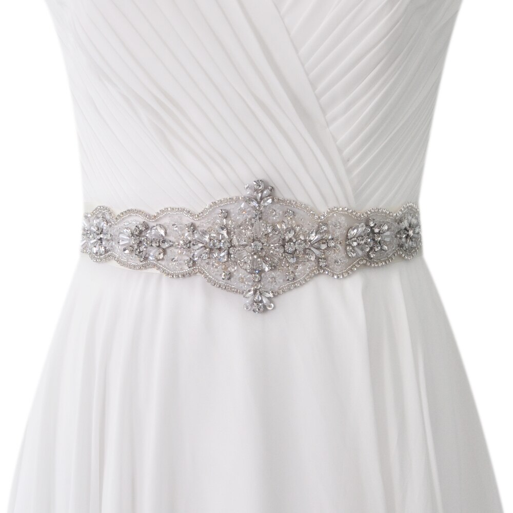 Rhionestones Braut Gürtel Hochzeit Kleid Gürtel Hochzeit Kleid Zubehör Schärpe Braut Gürtel Silber Gürtel SCS349