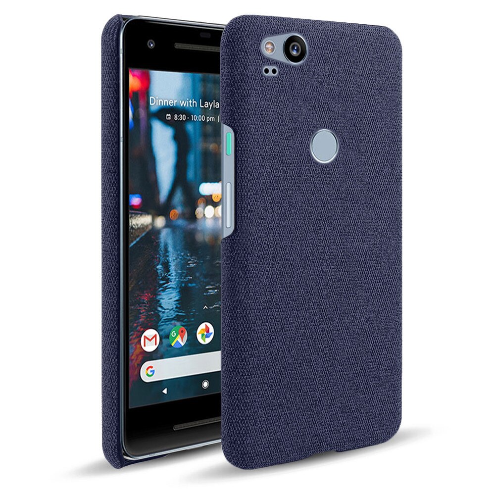 Capa de tecido para google pixel 2, capa slim retrô, capa rígida de telefone para google pixel 2 pixel2 5.0 &quot;, coque funda capa: for Google Pixel 2XL / Blue