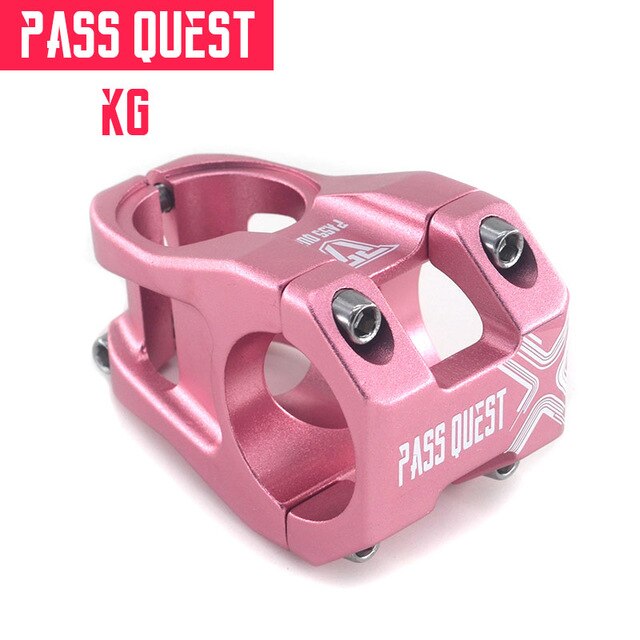 Pass quest haste de bicicleta mountain bike, haste de liga de alumínio 0 graus l: 40mm, acessórios de hastes de bicicleta mtb ultraleve, peça de ciclismo: Rosa