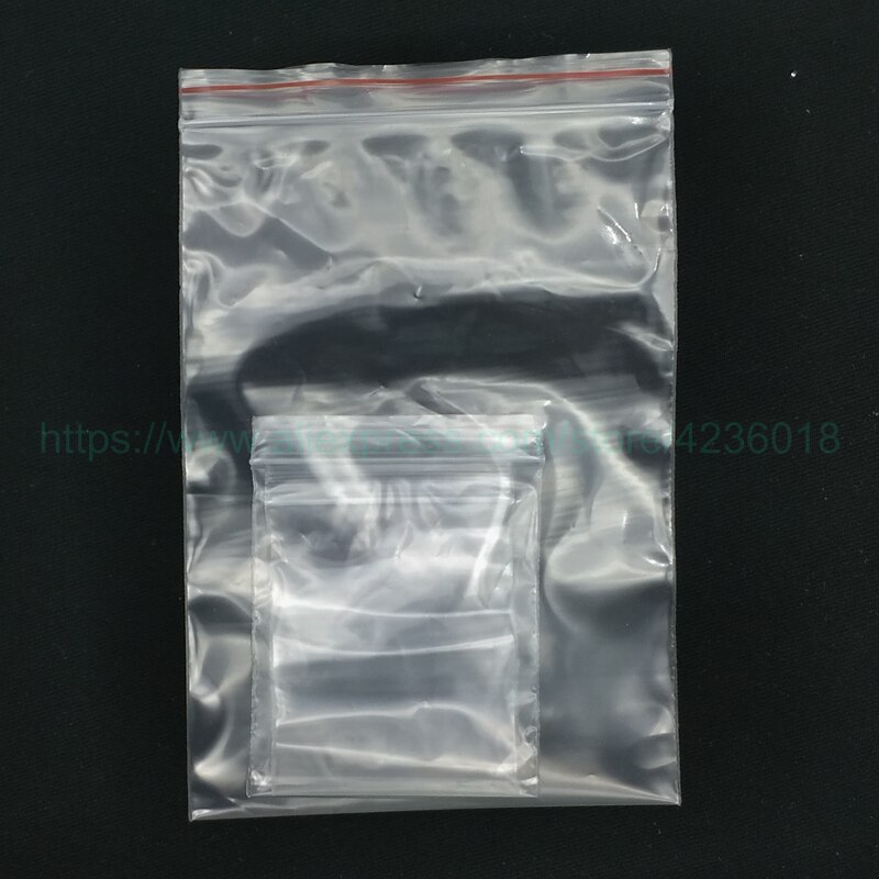 200pcs Thick Transparent Small Zip lock Plastic Bags Baggies Ziplock Zip Zipped Lock Reclosable Clear Small Ziplock Bags