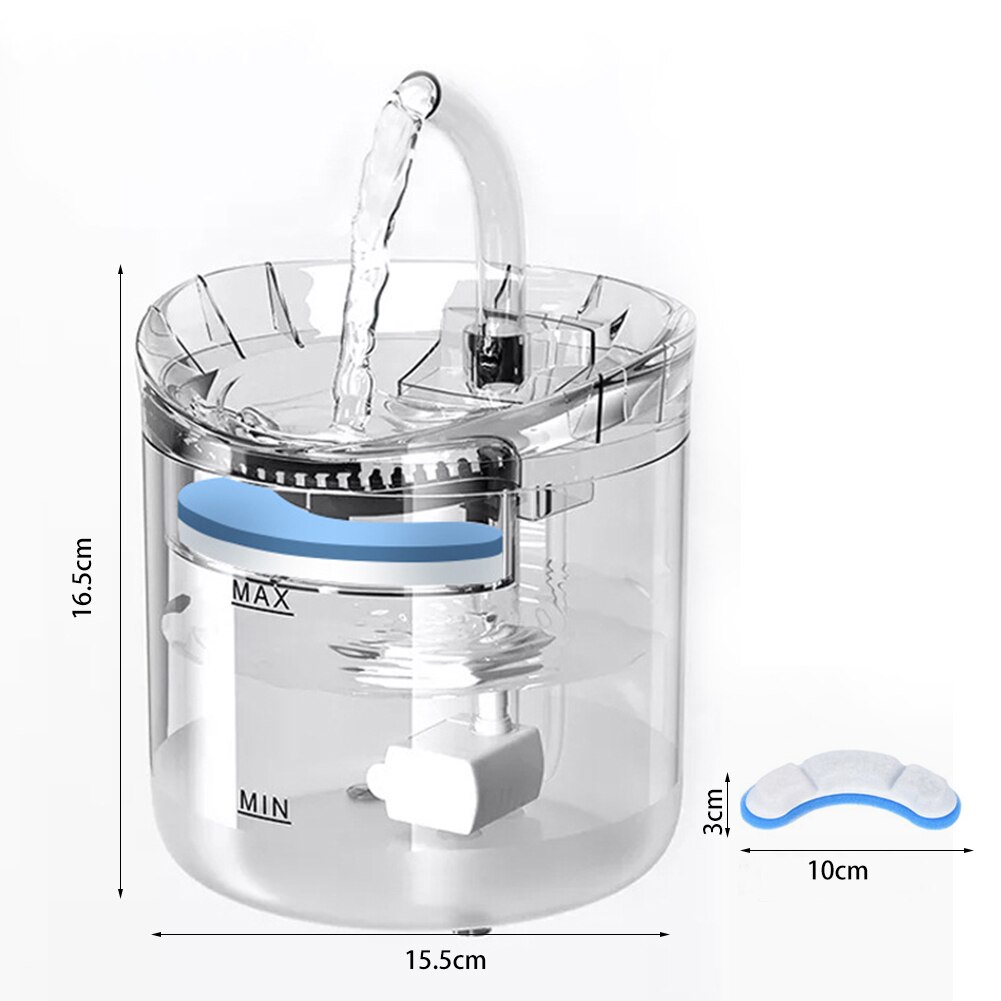 Kat Fontein Filter Automatische Sensor Drinker Ontmoette Kraan Hond Water Dispenser Transparante Filter Drinker Kat Hond Pet Feeder