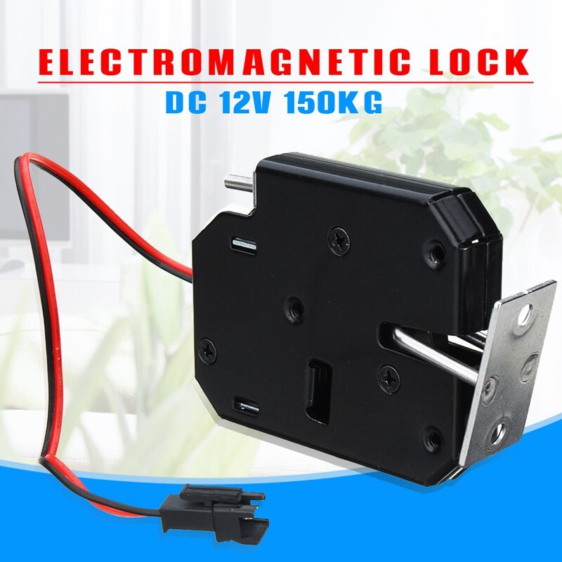 12V 2A Electric Magnetic Lock 150KG/330Lb Fail Safe Holding Force Electromagnetic Door Access Control System Cabinet Boxes